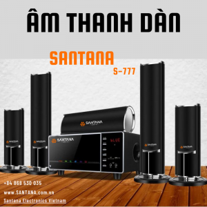 DAN AM THANH SANTANA S-777, LOA DÉO ĐIỆN DI ĐỘNG, MICRO, FULL, BLUTOOTH, KHÔNG DÂY