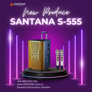 LOA KÉO ĐIỆN DI ĐỘNG VÕ GỖ BASS CÔNG SUẤT LỚN 1500W SANTANA S-555, MICRO, LOA FULL, KHÔNG DÂY, KARAOKE