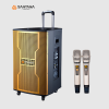 LOA KÉO ĐIỆN DI ĐỘNG VÕ GỖ BASS CÔNG SUẤT LỚN 1500W SANTANA S-555, MICRO, LOA FULL, KHÔNG DÂY, KARAOKE