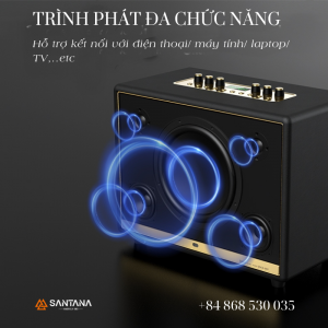 LOA CÁCH TAY ĐIỆN DI ĐỘNG SANTANA S-226. MICRO, LOA FULL, VANG, ĐẨY, LOA GIÁ RẺ